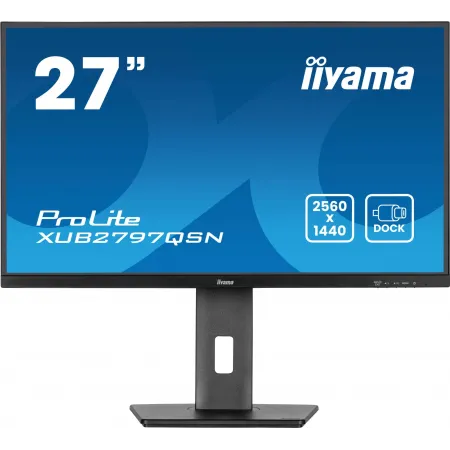 Монитор Iiyama 27" ProLite XUB2797QSN-B2 черный IPS LED 16:9 HDMI M/M матовая HAS Piv 1300:1 300cd 178гр/178гр 2560x1440 100Hz DP Quad HD 2K (1440p) USB 6.1кг