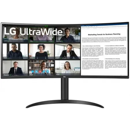 Монитор LG 34" UltraWide 34WR55QK-B черный VA LED 21:9 HDMI матовая HAS 300cd 178гр/178гр 3440x1440 100Hz DP Ultra WQHD USB 6.9кг