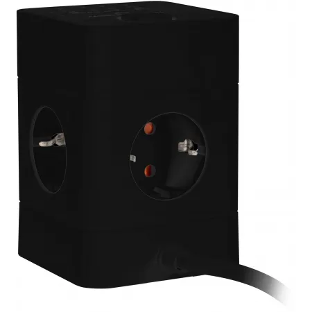 Сетевой удлинитель Buro BU-PTE4.1UC-B 1.5м (4 розетки) черный (пакет ПЭ)