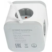 Сетевой удлинитель Buro BU-PC3.1UС-W 1.5м (3 розетки) белый (пакет ПЭ)