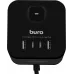 Сетевой удлинитель Buro BU-PC3.1UС-B 1.5м (3 розетки) черный (пакет ПЭ)