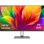 Монитор Digma Pro 27" Motion L черный IPS LED 1ms 16:9 HDMI M/M матовая 350cd 178гр/178гр 2160x1440 144Hz G-Sync FreeSync DP QHD 3.85кг