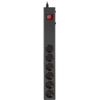 Сетевой фильтр Buro 600SE-3-B 3м (6 розеток) черный (коробка)