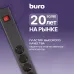 Сетевой фильтр Buro 600SE-16-1.8-B 1.8м (6 розеток) черный (коробка)