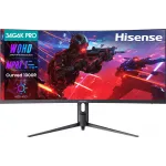 Монитор Hisense 34" 34G6K-PRO черный VA LED 1ms 21:9 HDMI M/M матовая 4000:1 280cd 89гр/89гр 3440x1440 180Hz FreeSync Premium DP 2K 6.75кг