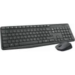 Клавиатура + мышь Logitech MK235 клав:серый мышь:серый/черный USB беспроводная Multimedia (920-007949)