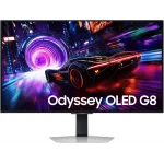 Монитор Samsung 32" Odyssey OLED G8 LS32FG812SIXCI серебристый OLED LED 16:9 HDMI матовая HAS Piv 260cd 178гр/178гр 3840x2160 240Hz FreeSync Premium Pro DP 4K USB 8.4кг