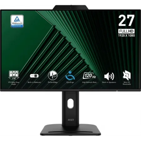Монитор MSI 27" Pro MP272PMG черный IPS LED 16:9 HDMI M/M Cam матовая HAS Piv 300cd 178гр/178гр 1920x1080 120Hz VGA DP FHD USB 3.9кг