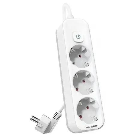 Сетевой фильтр Deli ET432 3м (3 розетки) белый (пакет ПЭ) Сетевой фильтр Deli ET432 3м (3 розетки) белый (пакет ПЭ)