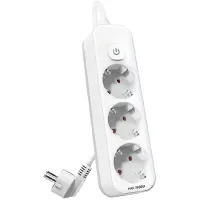 Сетевой фильтр Deli ET433 5м (3 розетки) белый (пакет ПЭ) Сетевой фильтр Deli ET433 5м (3 розетки) белый (пакет ПЭ)