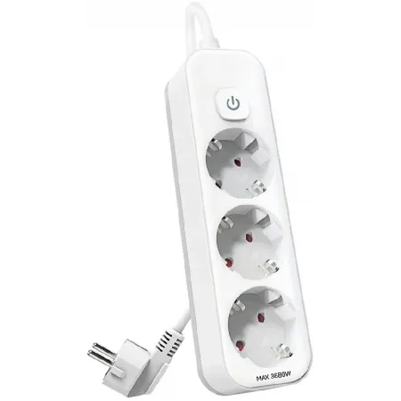 Сетевой фильтр Deli ET433 5м (3 розетки) белый (пакет ПЭ) Сетевой фильтр Deli ET433 5м (3 розетки) белый (пакет ПЭ)