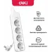 Сетевой фильтр Deli ET434 1.8м (4 розетки) белый (пакет ПЭ)