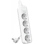 Сетевой фильтр Deli ET435 3м (4 розетки) белый (пакет ПЭ) Сетевой фильтр Deli ET435 3м (4 розетки) белый (пакет ПЭ)