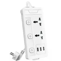 Сетевой фильтр Deli ET409 2м (2 розетки) белый (пакет ПЭ) Сетевой фильтр Deli ET409 2м (2 розетки) белый (пакет ПЭ)