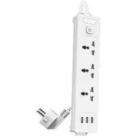 Сетевой фильтр Deli ET408 2м (3 розетки) белый (пакет ПЭ) Сетевой фильтр Deli ET408 2м (3 розетки) белый (пакет ПЭ)