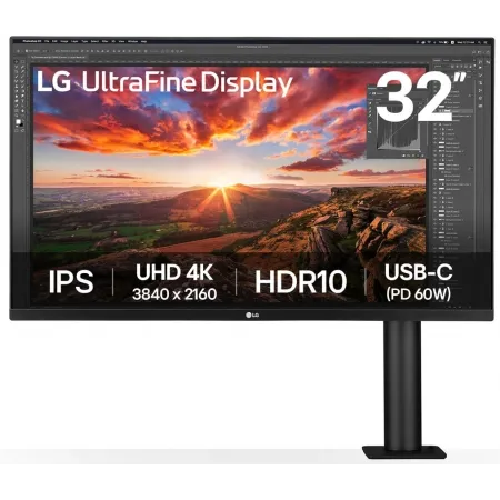 Монитор LG 31.5" UltraFine 32UN880K-B черный IPS LED 16:9 HDMI M/M матовая HAS Piv 1000:1 380cd 178гр/178гр 3840x2160 60Hz DP 4K USB 10.3кг