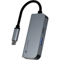 Разветвитель USB-C Lyambda LC105 2порт. серый