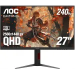 Монитор AOC 27" Q27G4ZMN черный VA LED 16:9 HDMI матовая HAS Piv 5000:1 450cd 178гр/178гр 2560x1440 240Hz DP Quad 2K (1440p) 7.05кг