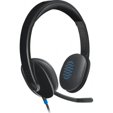Наушники с микрофоном Logitech H540 черный 1.8м накладные USB оголовье (981-000481)