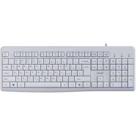 Клавиатура Acer OKW500 белый USB Multimedia (ZL.KBDEE.01S) кабель 1.8м