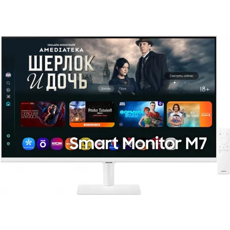 Монитор Samsung 32" M7 S32FM703UIXCI белый VA LED 16:9 HDMI M/M матовая 3000:1 300cd 178гр/178гр 3840x2160 60Hz 4K USB 6.8кг