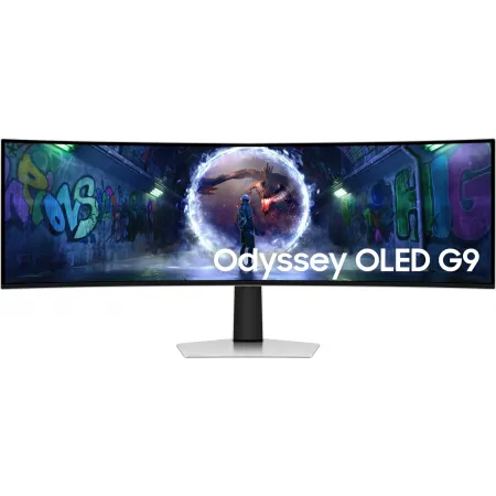 Монитор Samsung 49" Odyssey OLED G9 S49DG934SUXEN серебристый OLED LED 32:9 HDMI полуматовая HAS 250cd 178гр/178гр 5120x1440 240Hz DP USB 12.6кг Монитор Samsung 49" Odyssey OLED G9 S49DG934SUXEN серебристый OLED LED 32:9 HDMI полуматовая HAS 250cd 178гр/178гр 5120x1440 240Hz DP USB 12.6кг