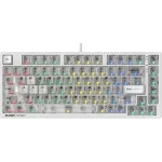 Клавиатура A4Tech MS76 механическая белый USB Multimedia for gamer LED кабель 1.8м