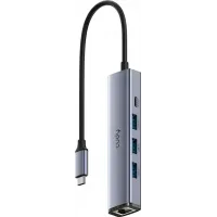 Разветвитель USB-C Cudy UH605 3порт. серый Разветвитель USB-C Cudy UH605 3порт. серый