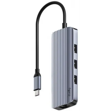 Разветвитель USB-C Cudy UH606 3порт. серебристый Разветвитель USB-C Cudy UH606 3порт. серебристый