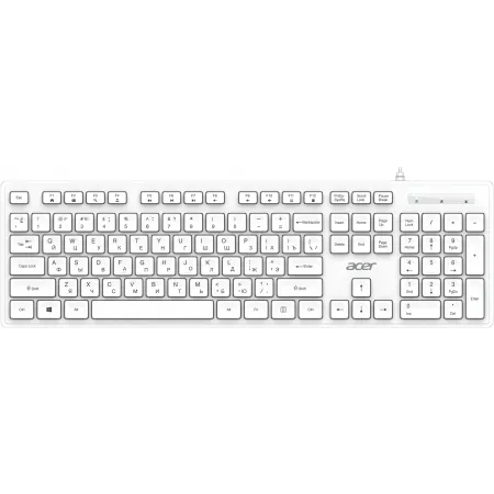 Клавиатура Acer OKW503 белый USB Multimedia (ZL.KBD11.00Q) кабель 1.8м Клавиатура Acer OKW503 белый USB Multimedia (ZL.KBD11.00Q) кабель 1.8м