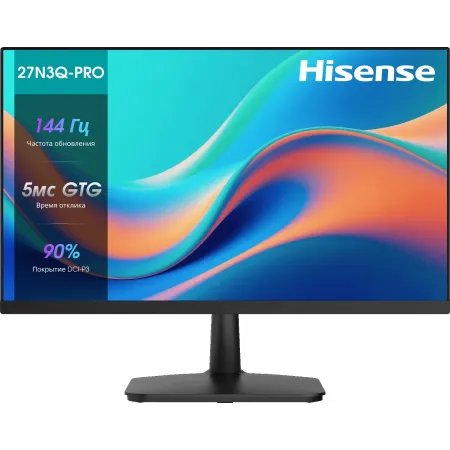 Монитор Hisense 27" 27N3Q-PRO черный IPS LED 16:9 HDMI M/M матовая 1000:1 250cd 178гр/178гр 1920x1080 144Hz VGA DP FHD 4.4кг Монитор Hisense 27" 27N3Q-PRO черный IPS LED 16:9 HDMI M/M матовая 1000:1 250cd 178гр/178гр 1920x1080 144Hz VGA DP FHD 4.4кг