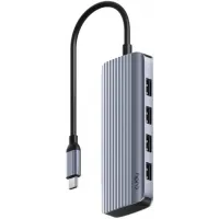 Разветвитель USB-C Cudy UH500 4порт. серебристый