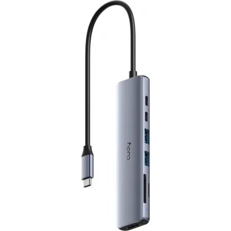 Разветвитель USB-C Cudy UH407 3порт. серебристый Разветвитель USB-C Cudy UH407 3порт. серебристый