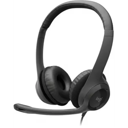 Наушники с микрофоном Logitech H390 черный 1.9м накладные USB оголовье (981-001578)