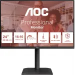 Монитор AOC 24" X24E4U черный IPS LED 16:10 HDMI M/M матовая HAS Piv 300cd 178гр/178гр 1920x1200 100Hz VGA DP FHD USB 5.22кг