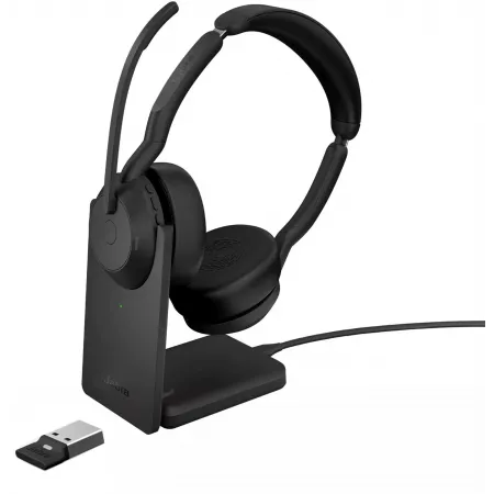 Наушники с микрофоном Jabra Evolve2 55 Link380а MS Stereo Stand черный накладные BT оголовье (25599-999-989)