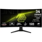 Монитор MSI 34" Mag 346CQ черный VA LED 21:9 HDMI матовая 300cd 178гр/178гр 3440x1440 180Hz DP UW 6.3кг