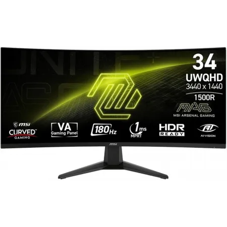 Монитор MSI 34" Mag 346CQ черный VA LED 21:9 HDMI матовая 300cd 178гр/178гр 3440x1440 180Hz DP UW 6.3кг