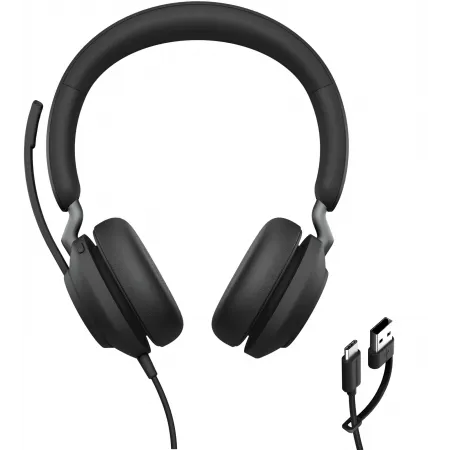 Наушники с микрофоном Jabra Evolve2 40 SE USB-C/A черный 1.5м накладные USB оголовье (24189-999-799)