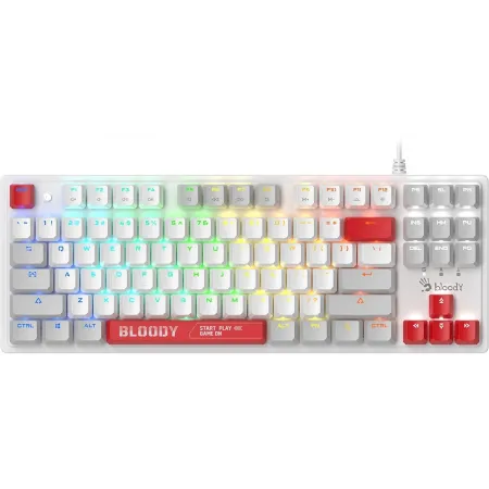 Клавиатура A4Tech S310N механическая белый/красный USB Multimedia for gamer