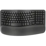 Клавиатура Logitech Wave Keys графитовый USB беспроводная BT/Radio slim Ergo LED (подставка для запястий) (920-012319)