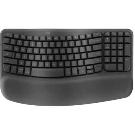 Клавиатура Logitech Wave Keys графитовый USB беспроводная BT/Radio slim Ergo LED (подставка для запястий) (920-012319)