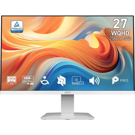 Монитор MSI 27" Pro MP273QW E14 белый IPS LED 4ms 16:9 HDMI M/M матовая 1500:1 300cd 178гр/178гр 2560x1440 144Hz DP Quad HD 2K (1440p) 3.95кг