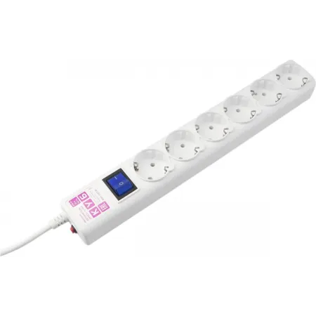 Сетевой фильтр Powercube SPG6-16-1,9M 1.9м (6 розеток) белый (коробка)
