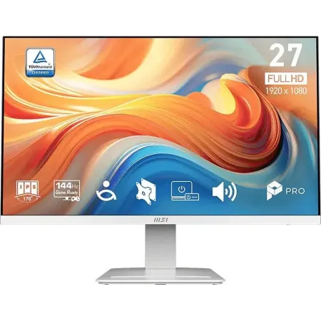 Монитор MSI 27" Pro MP273W E14A белый IPS LED 16:9 HDMI M/M матовая 250cd 178гр/178гр 1920x1080 144Hz VGA DP FHD 4.1кг