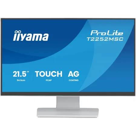 Монитор Iiyama 21.5" ProLite T2252MSC-W2AG белый IPS LED 5ms 16:9 HDMI M/M матовая 250cd 178гр/178гр 1920x1080 60Hz DP FHD USB Touch 4.5кг