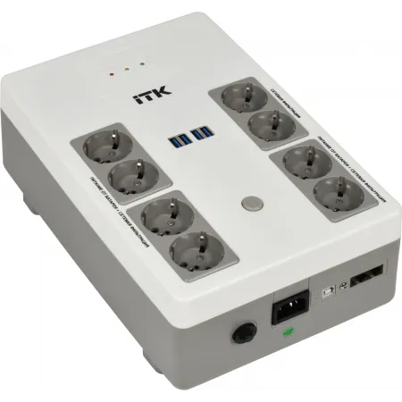 Источник бесперебойного питания ITK Electra EST8-600VA-1-001-L 360Вт 600ВА черный