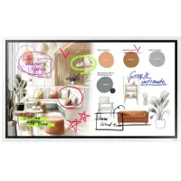 Панель Samsung 55" Flip Chart WM55FX белый VA LED 8ms 16:9 HDMI M/M матовая 350cd 178гр/178гр 3840x2160 DP 4K USB 28.6кг