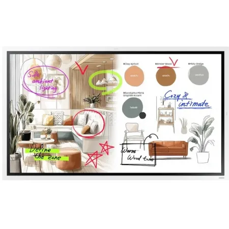 Панель Samsung 55" Flip Chart WM55FX белый VA LED 8ms 16:9 HDMI M/M матовая 350cd 178гр/178гр 3840x2160 DP 4K USB 28.6кг