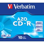 Диск CD-R Verbatim 700Mb 52x Jewel case (10шт) (43327)